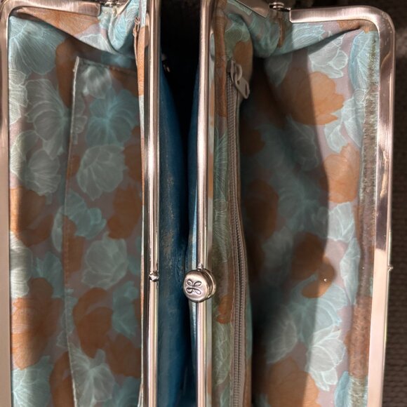 HOBO International Lauren Clutch Leather Wallet - Turquoise - Picture 7 of 9